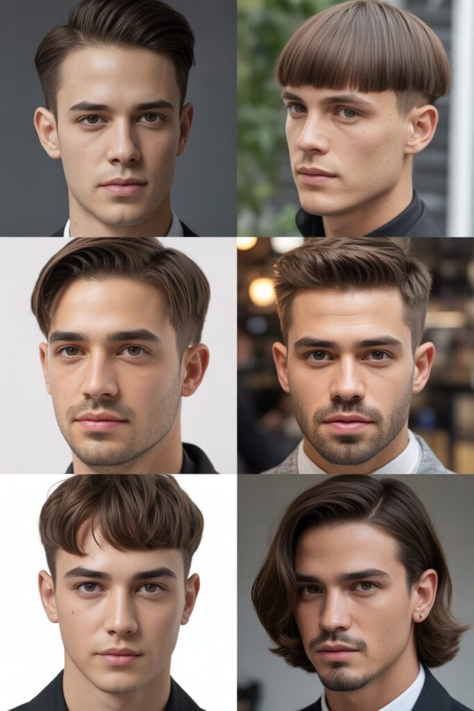 Haircuts for Straight Hair Men Based on Face Shape