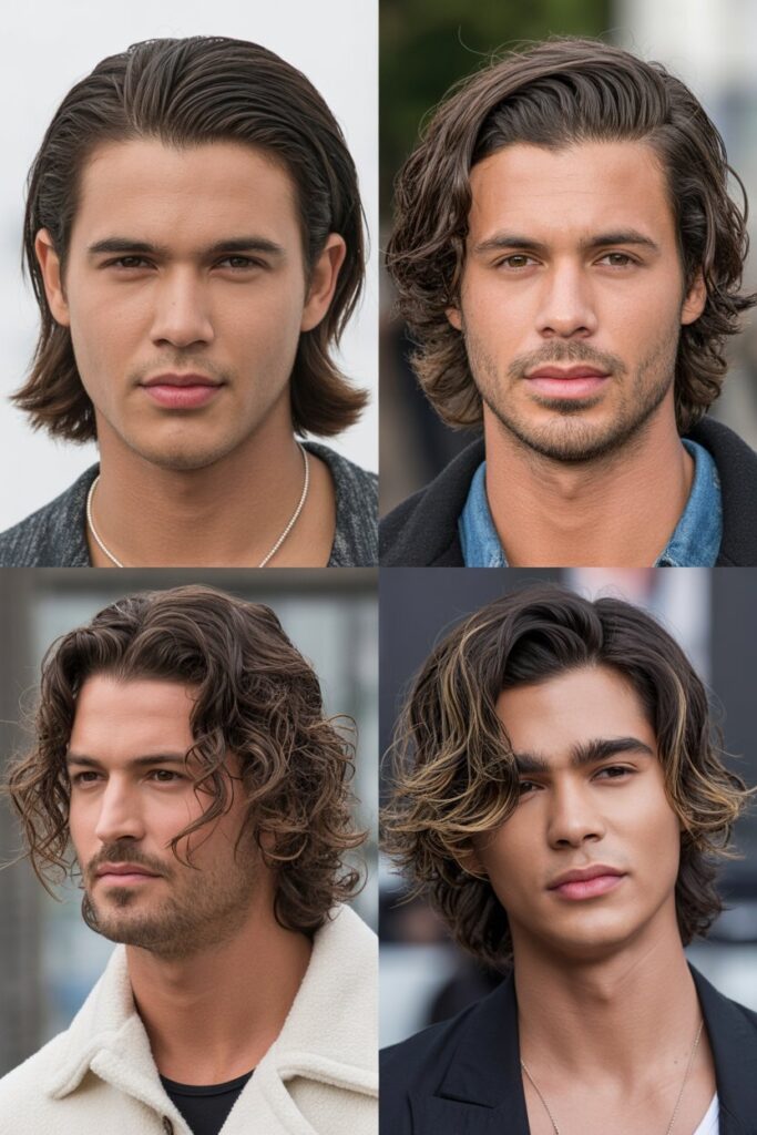 Medium Hair with a Deep Middle Part