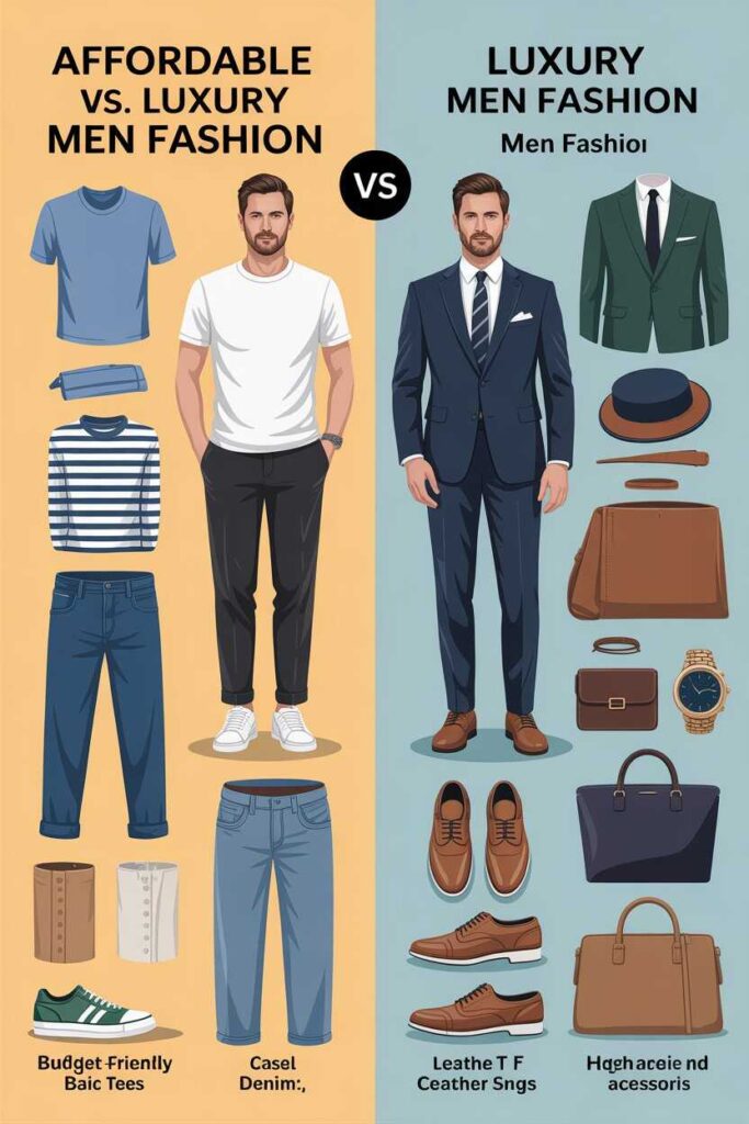 Affordable vs. Luxury Men Fashion