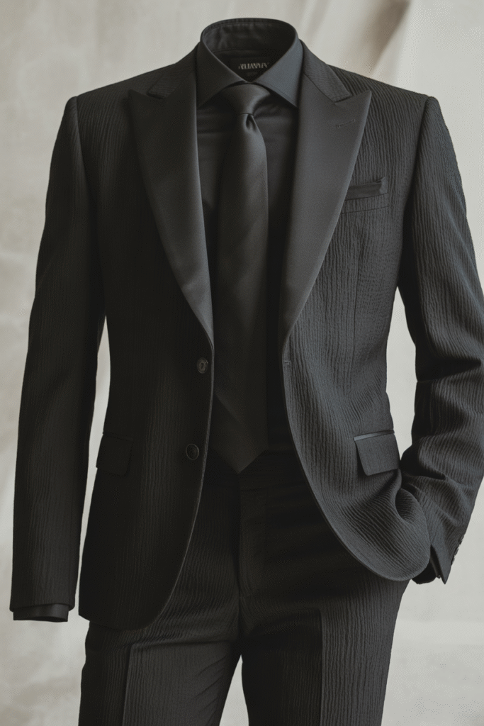 The Textured Black Prom Ensemble