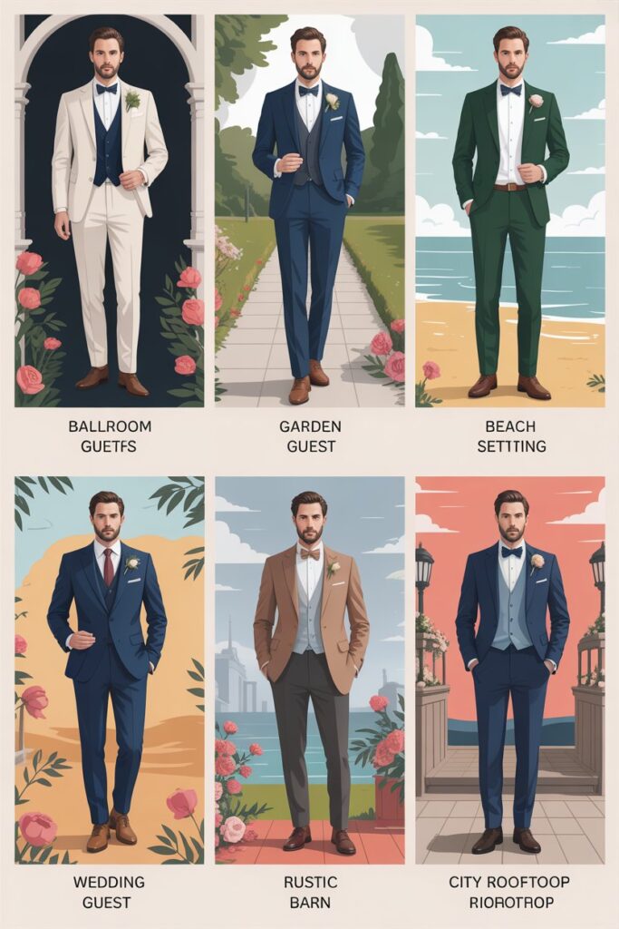 Dressing for Different Wedding Settings