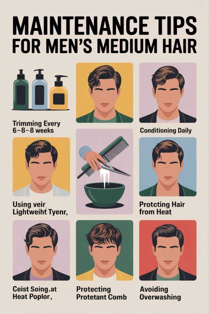 Maintenance Tips for Men’s Medium Hair