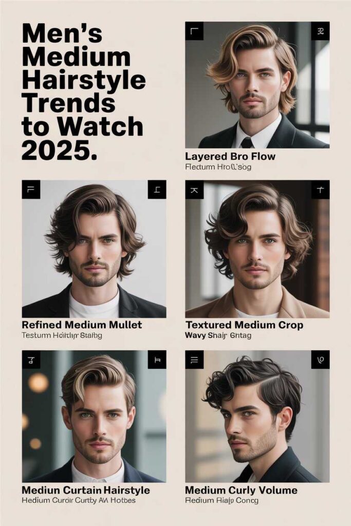 Men’s Medium Hairstyle Trends to Watch in 2025