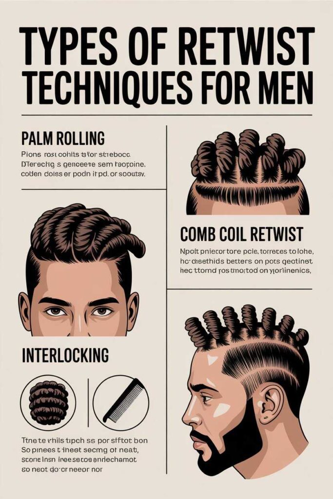Types of Retwist Techniques for Men