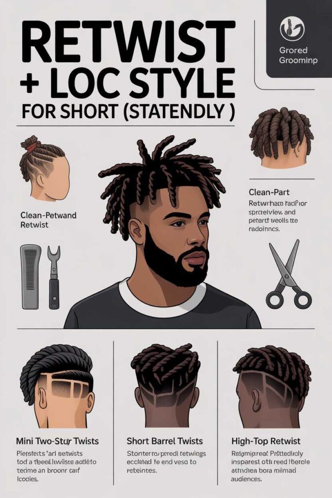 Retwist + Loc Style for Short Locs (Starter-Friendly)