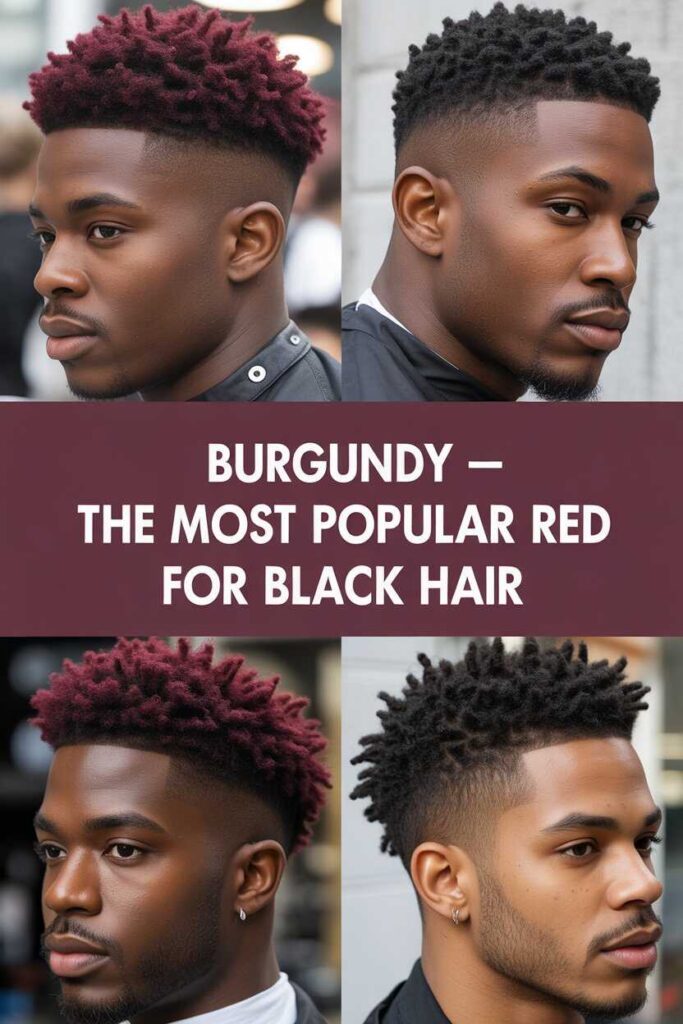 Burgundy (The Most Popular Red for Black Hair)