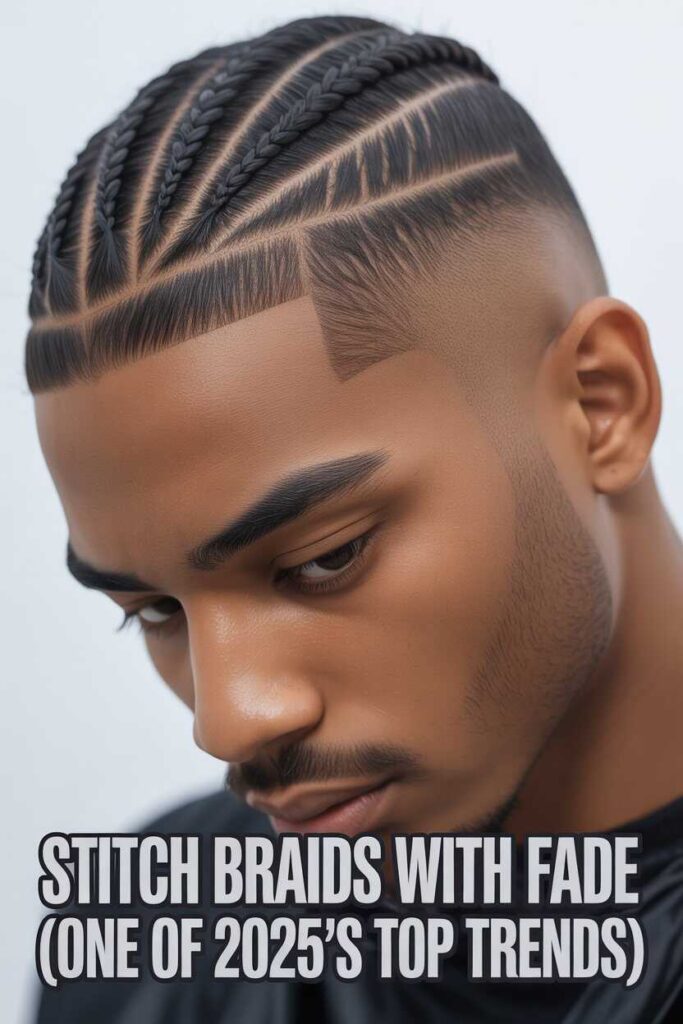 Stitch Braids with Fade (One of 2025’s Top Trends)