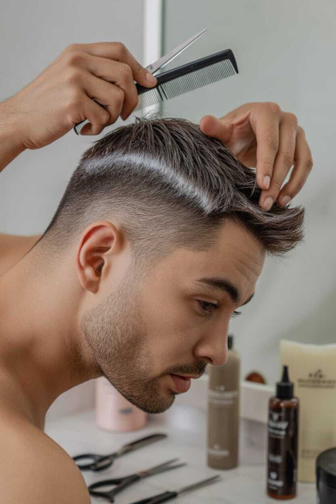 Wolf Cut Maintenance Routine for Men