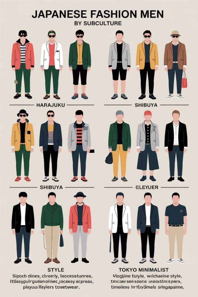 Japanese Fashion Men by Subculture