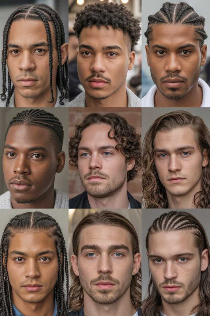 Men Braids Hairstyles by Hair Type