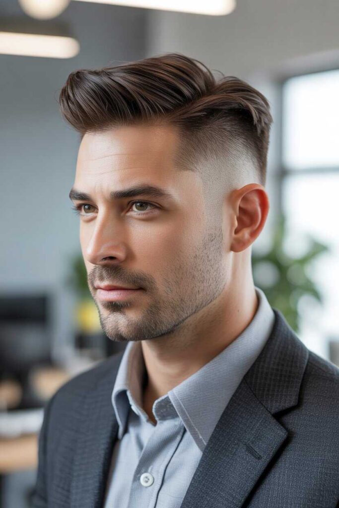 2 Block Haircut Men in Professional Settings