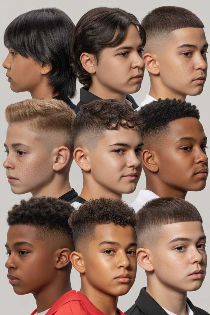 Fade Haircut Boys by Hair Type