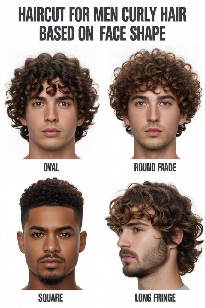 Haircut for Men Curly Hair Based on Face Shape