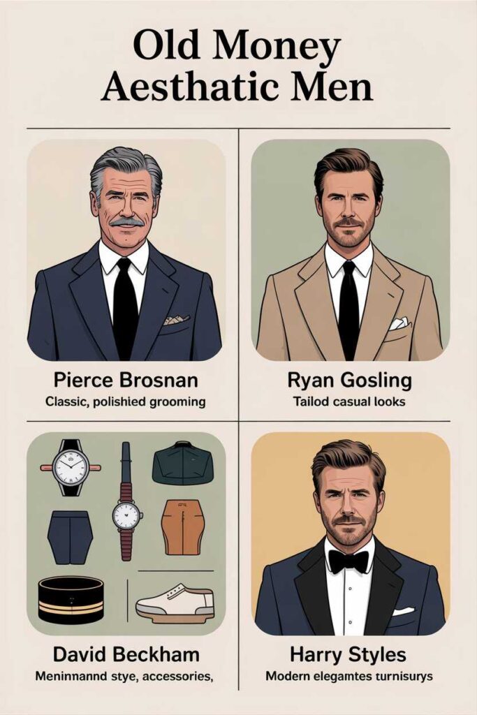 Celebrity Inspiration Old Money Aesthetic Men