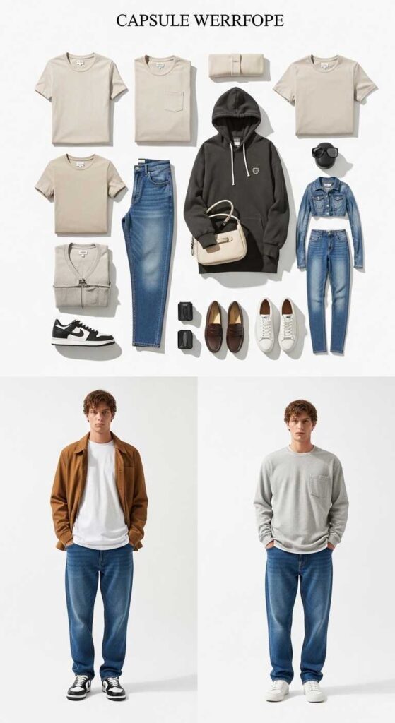 Building a Capsule Wardrobe Around Baggy Jeans