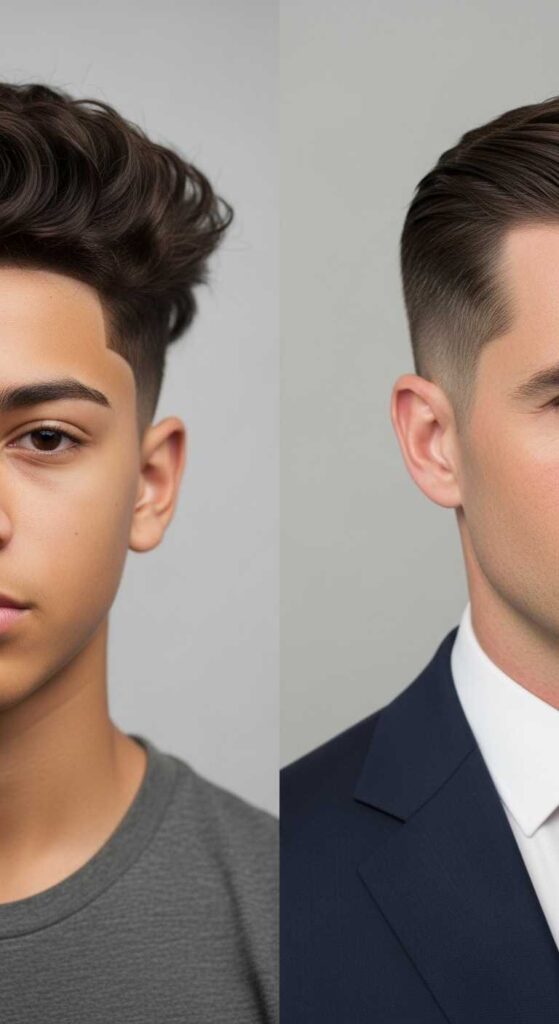 Low Taper Fade for Teens vs. Adults