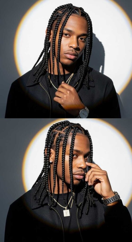 Popular Celebrities with Jumbo Knotless Box Braids