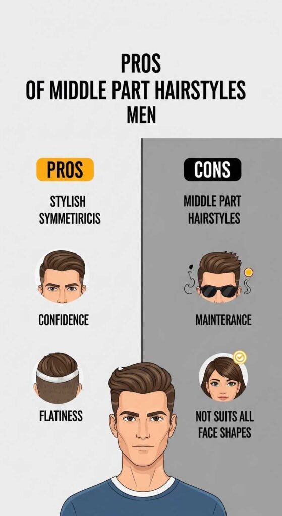 Pros and Cons of Middle Part Hairstyles