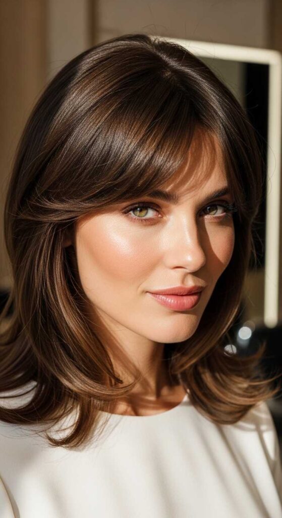 Bangs for Round Face Shapes