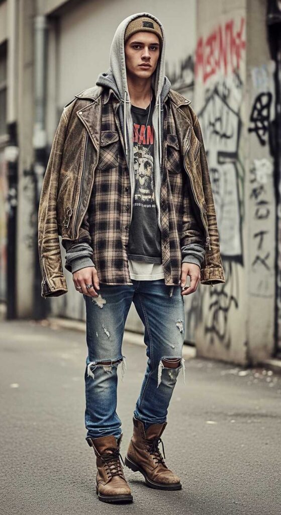 Essential Wardrobe Pieces for Grunge Male Outfits