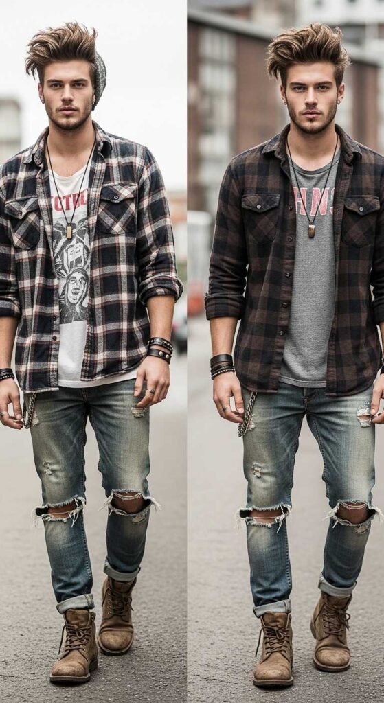 Grooming and Hairstyles for Grunge Male Outfits