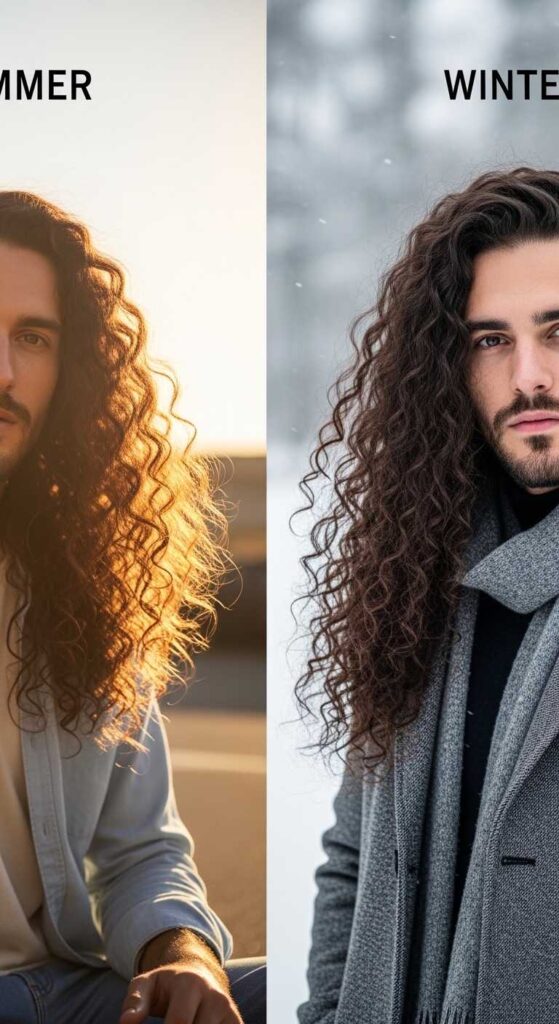 Seasonal Care for Long Curly Hair