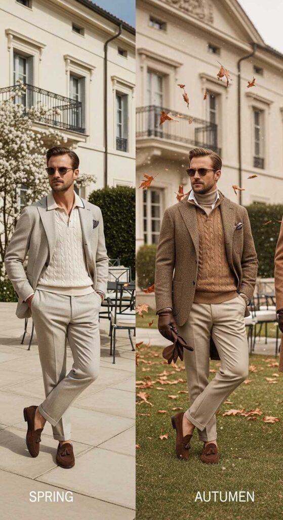 Seasonal Adaptation of the Old Money Men Outfit