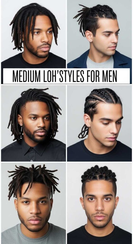Medium Loc Styles for Men