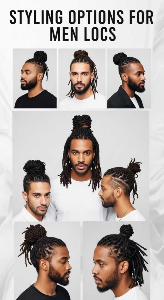 Styling Options for Men Locs