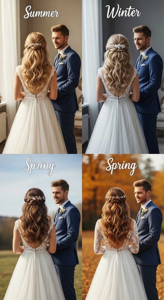 Seasonal Adaptation in Wedding Hairstyles for Long Hair