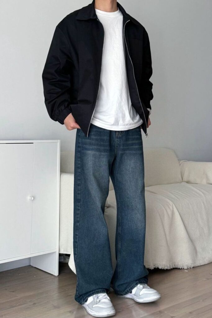 Date Night Baggy Jeans Outfit Men Look