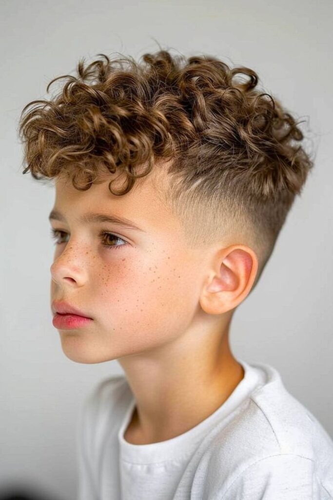 Kids Haircut for Boys with Curly Hair