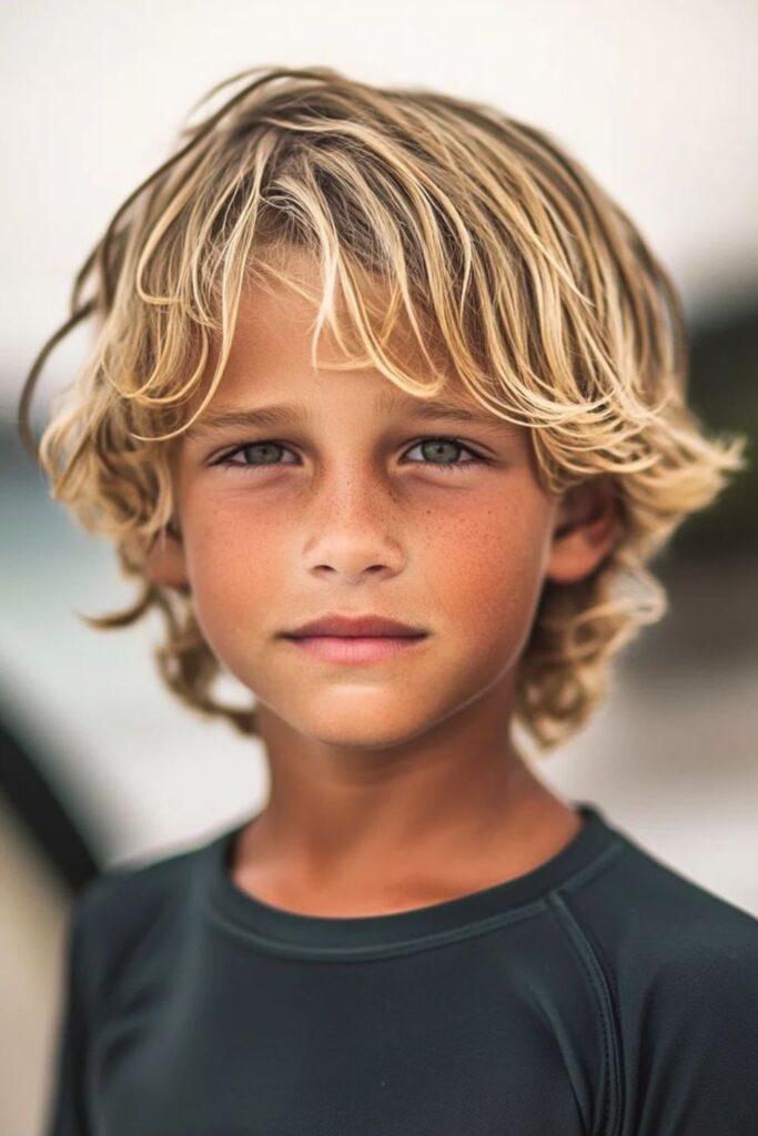 Long Haircut for Boys (Surfer Style)